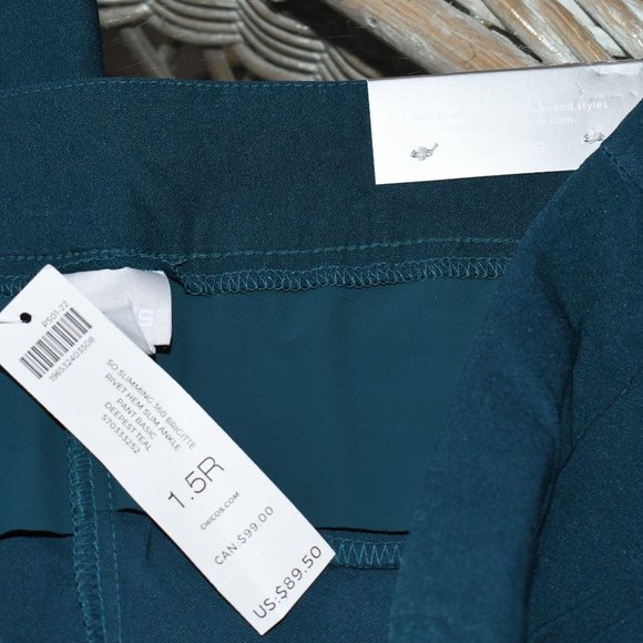 Chico's So Slimming Green Pants NWT - Picture 3 of 4
